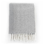 Vidaxl Plaid Herringbone 220x250 cm Coton Gray