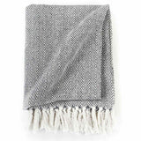 Vidaxl Plaid Herringbone 125x150 cm Coton Navy Bleu