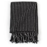 Carrés à plaid vidaxl 125x150 cm coton noir