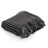 Carrés à plaid vidaxl 220x250 cm coton noir