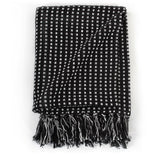Carrés à plaid vidaxl 220x250 cm coton noir