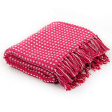 Vidaxl Plaid Squares 125x150 cm de coton rose