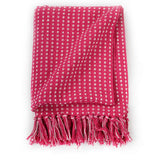 Vidaxl Plaid Squares 125x150 cm de coton rose