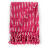 Vidaxl Plaid Squares 160x210 cm de coton rose