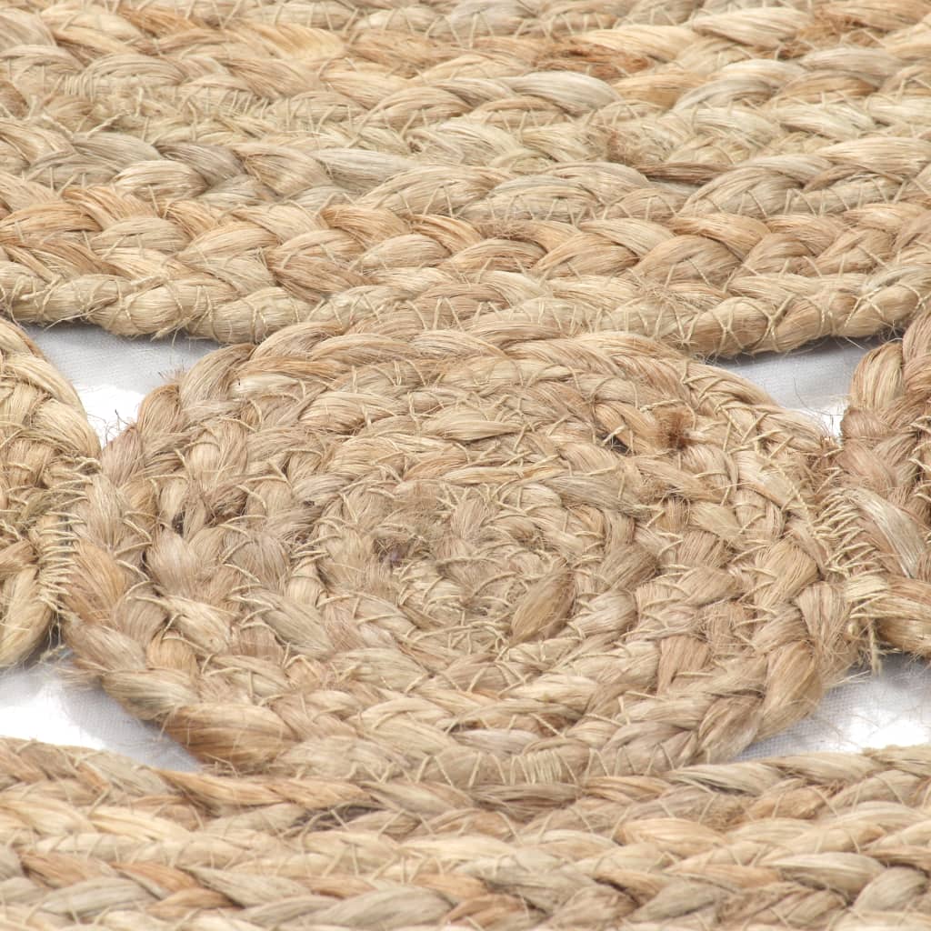 Tapis vidaxl avec conception d'environ 90 cm de jute tressée