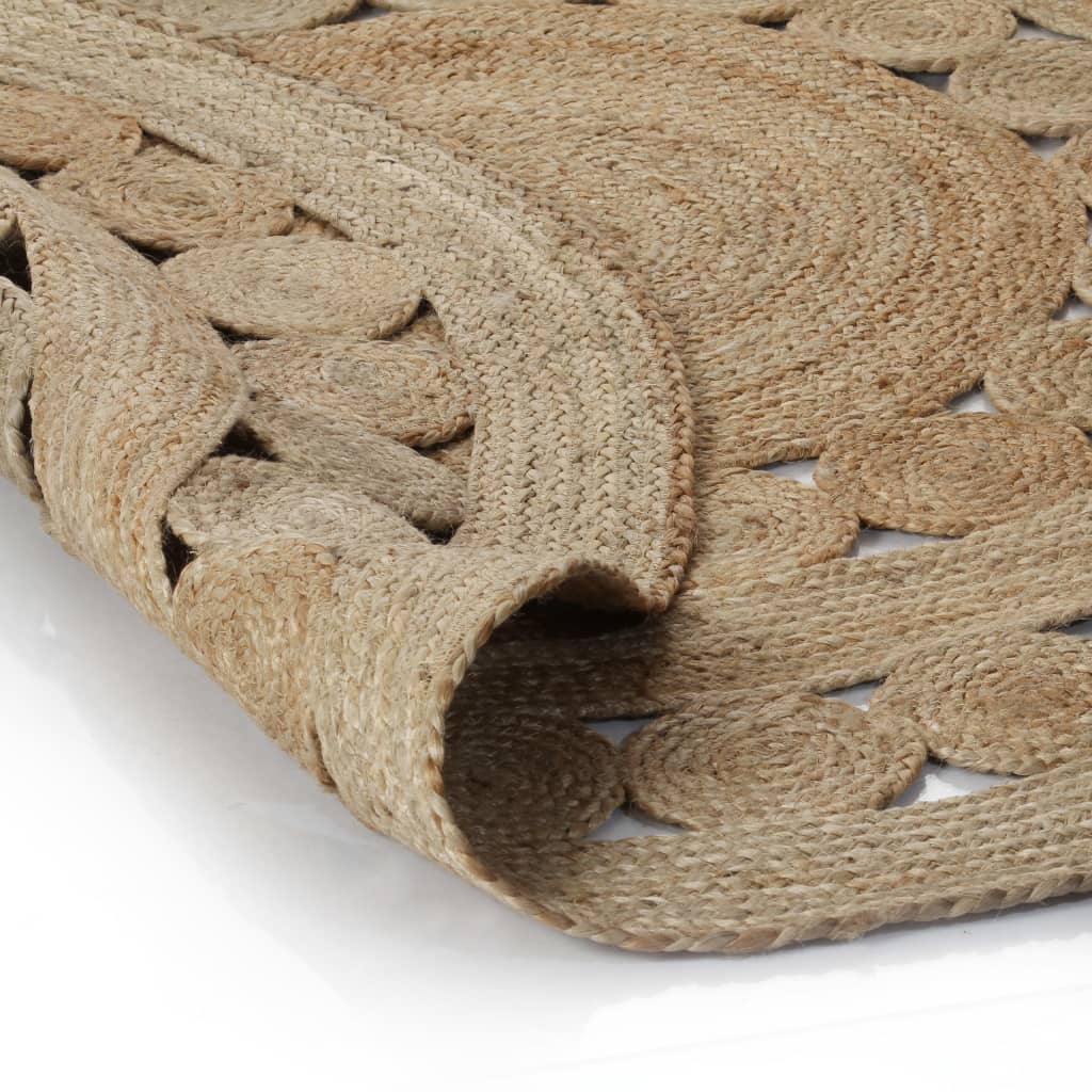 Tapis vidaxl avec conception d'environ 120 cm de jute tressée
