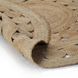 Tapis vidaxl avec conception d'environ 120 cm de jute tressée