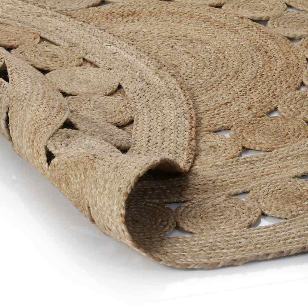 Tapis vidaxl avec conception d'environ 150 cm de jute tressée