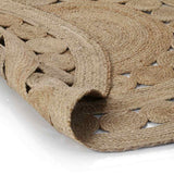 Tapis vidaxl avec conception d'environ 150 cm de jute tressée