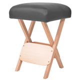 Tabouret de massage vidaxl avec siège de 12 cm d'épaisseur pliant noir