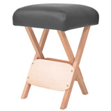 Tabouret de massage vidaxl avec siège de 12 cm d'épaisseur pliant noir