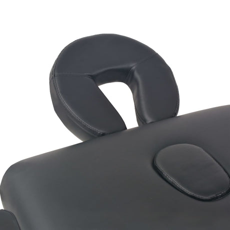 Table de massage vidaxl pliable 2 zones 10 cm d'épaisseur noire
