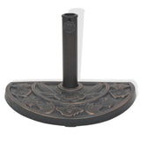 Vidaxl Parasol Foot Half-Round 9 kg Resin Bronze colored