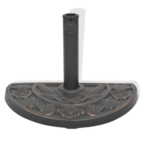 Vidaxl Parasol Foot Half-Round 9 kg Resin Bronze colored