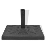 Vidaxl parasol pied carré 19 kg de résine noire