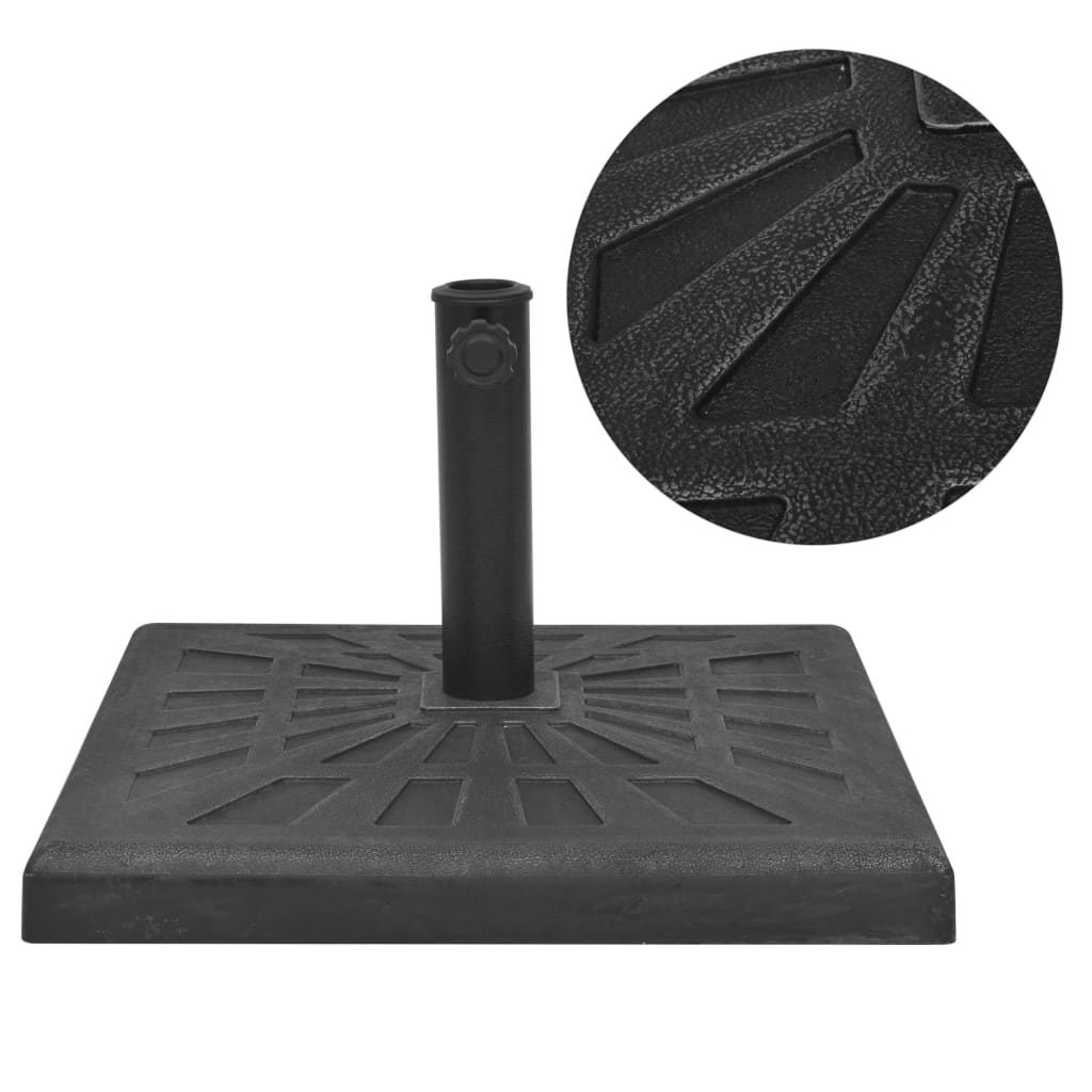 Vidaxl Parasol foot square 12 kg resin black