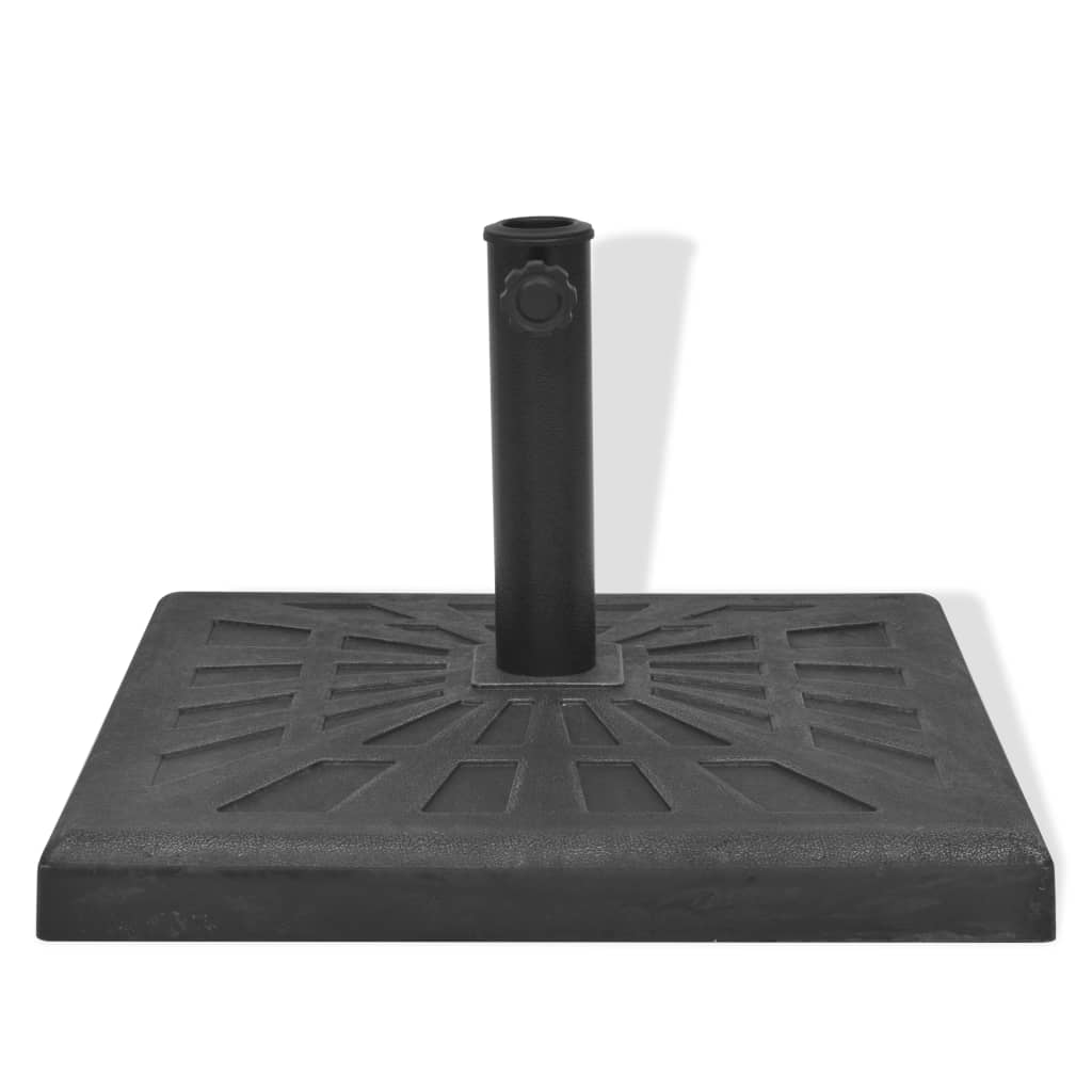 Vidaxl parasol pied carré 12 kg de résine noire