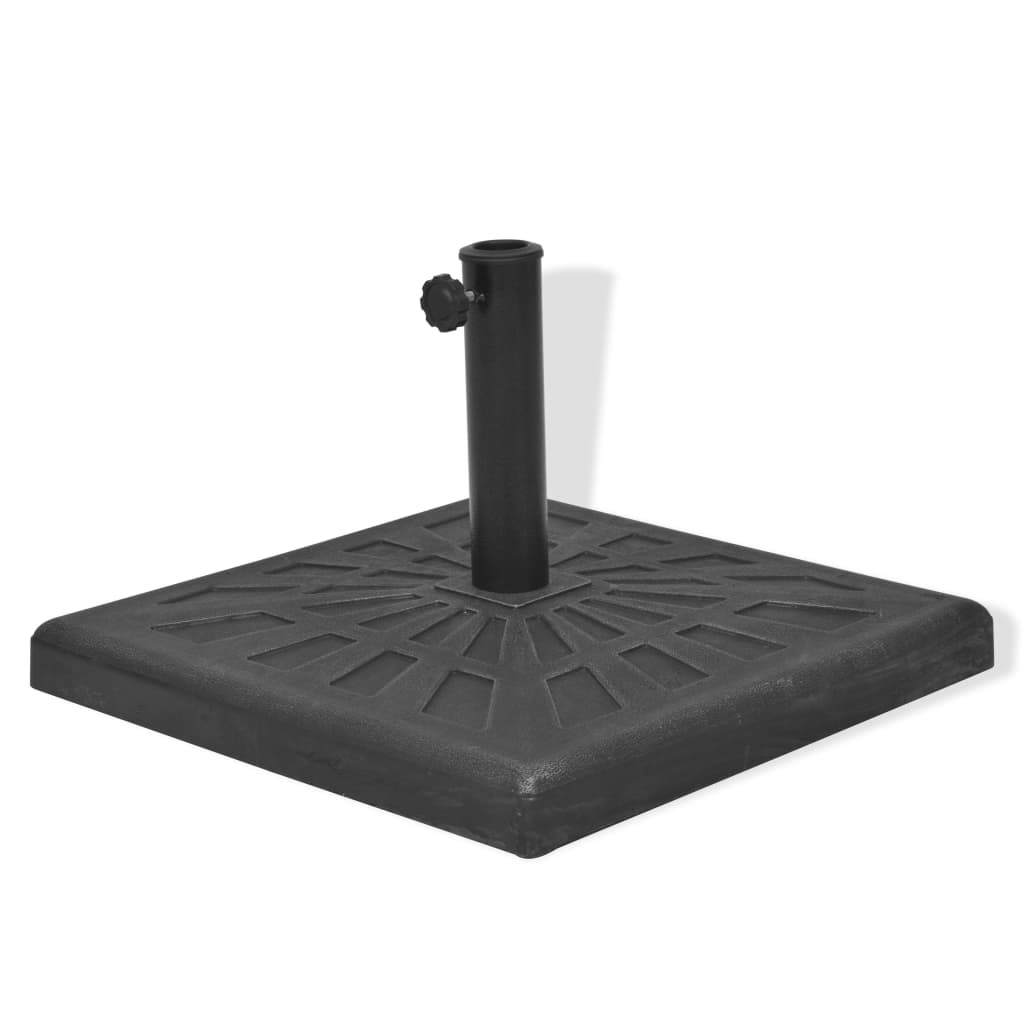 Vidaxl parasol pied carré 12 kg de résine noire