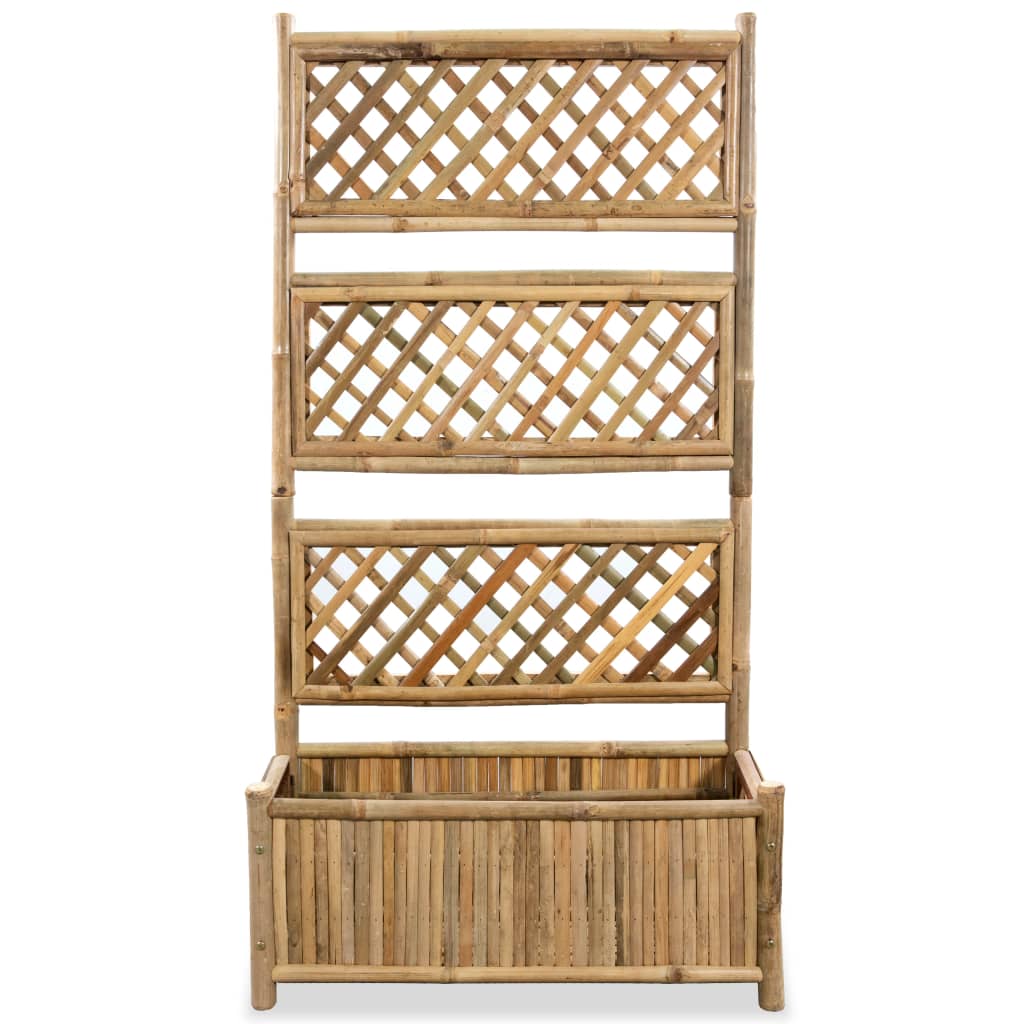 Planteur vidaxl élevé avec du rack 70 cm de bambou