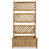 Planteur vidaxl élevé avec du rack 70 cm de bambou