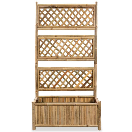 Planteur vidaxl élevé avec du rack 70 cm de bambou