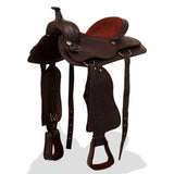 Vidaxl Western Saddle, Bridle and Bright Blast 16 Real Leather Brown