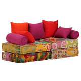 Vidaxl Pouf Pinzits Modular Fabric Patchwork