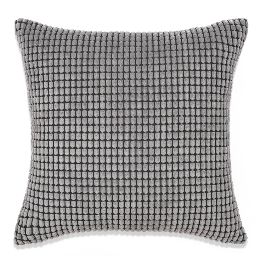 Vidaxl dekorativ pude indstillet 45x45 cm Velour Gray 2-delt