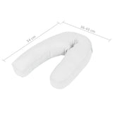 Vidaxl Grossesse coussin J 54x (36-43) cm blanc