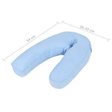 Vidaxl Coussin de grossesse J 54x (36-43) cm bleu