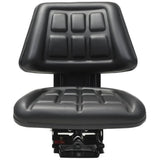 Chaise de tracteur Vidaxl avec suspension noire