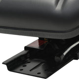 Chaise de tracteur Vidaxl avec suspension noire