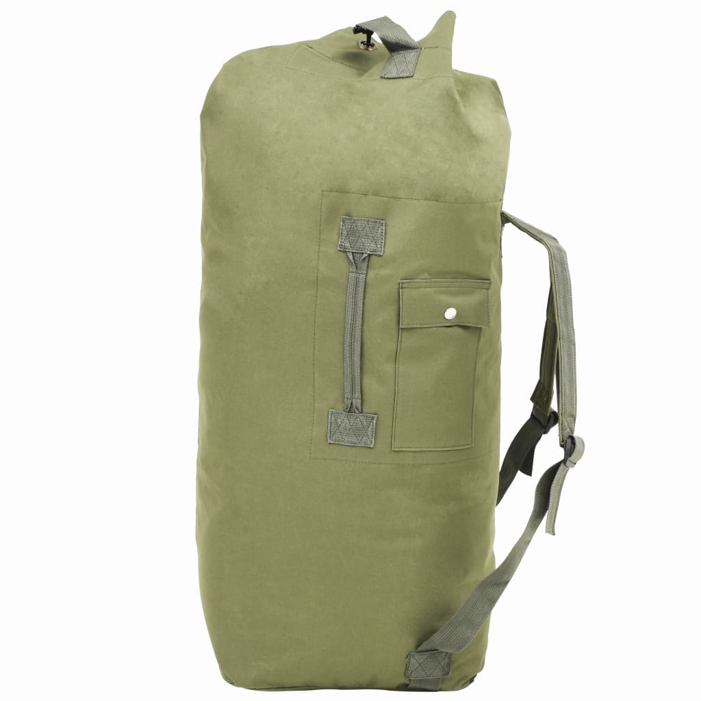 Vidaxl Sports bag Army style 85 L Olive green