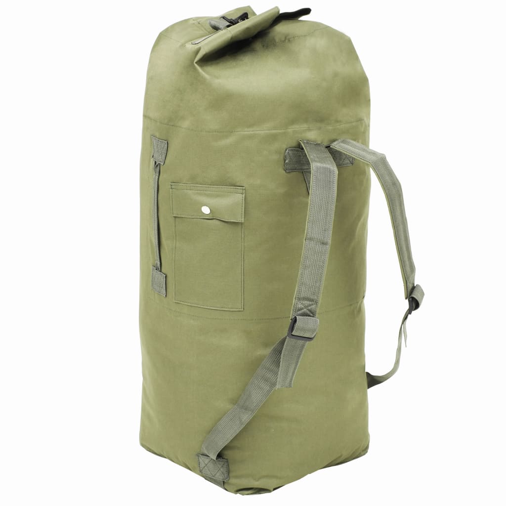 Vidaxl Sports Borse Army Style 85 L Olive Green