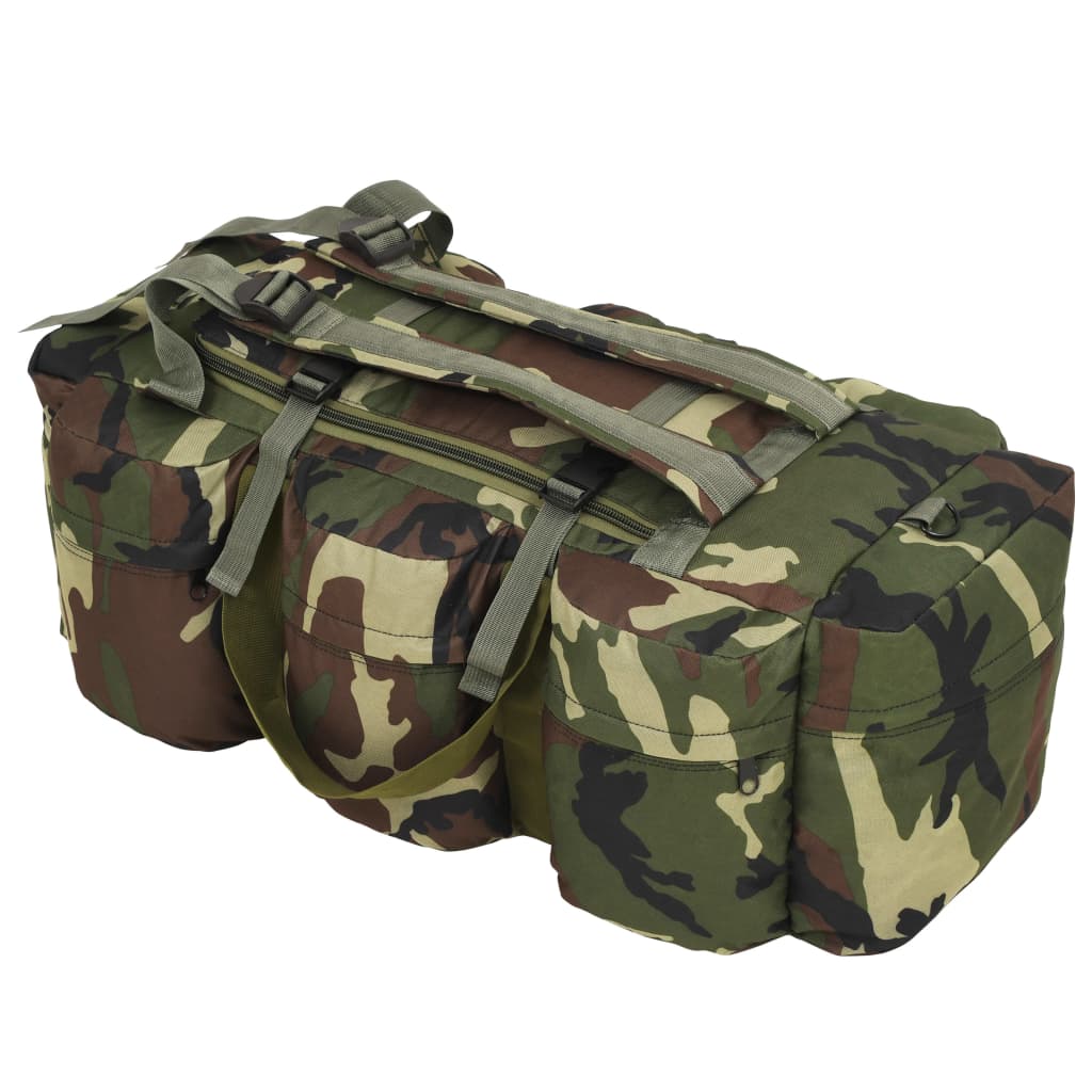 Vidaxl Plunjezak 3-i-1 Army Style 90 L kamouflage