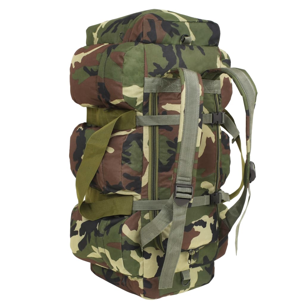 Vidaxl Plunjezak 3-i-1 Army Style 90 L kamouflage