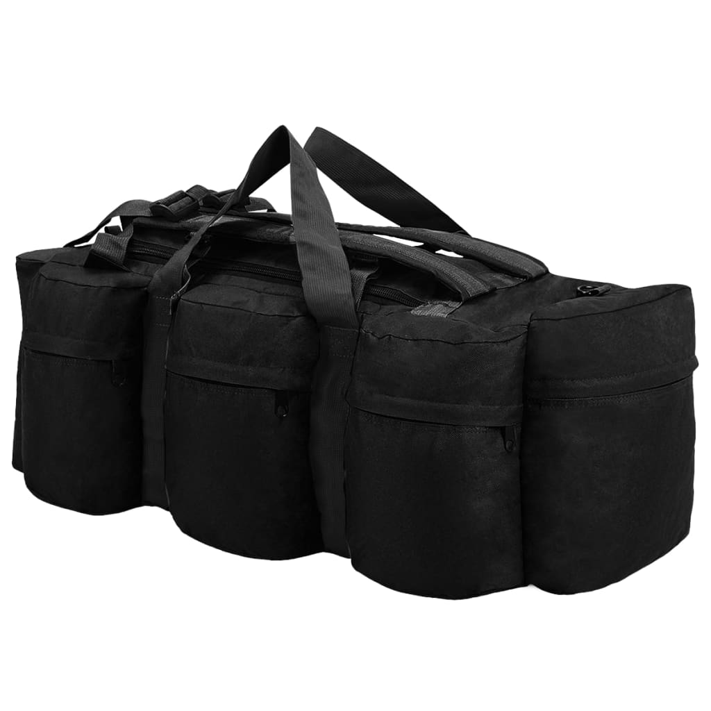 Vidaxl Plunjezak 3-in-1 Army Style 90 L ČRNA