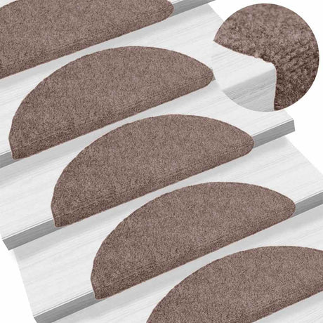 Vidaxl Stair Mats auto-adhésif 15 pièces 56x17x3 cm Crème à moitié
