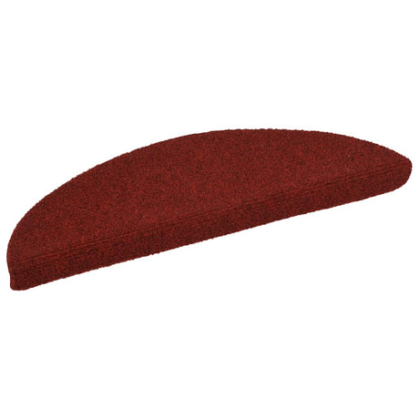 Vidaxl Stair Mats auto-adhésif 15 pièces 56x17x3 cm Bordeaux Red Semi-Round