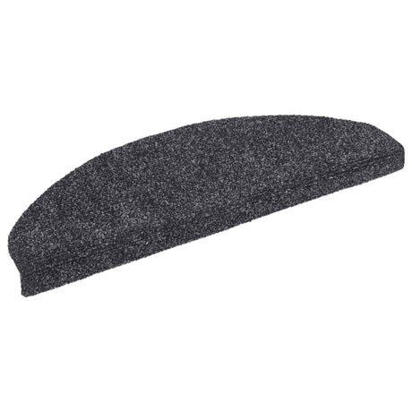 Vidaxl Mat à escalier auto-adhésif 15 pièces 65x21x4 cm Hémisphère gris foncé grand