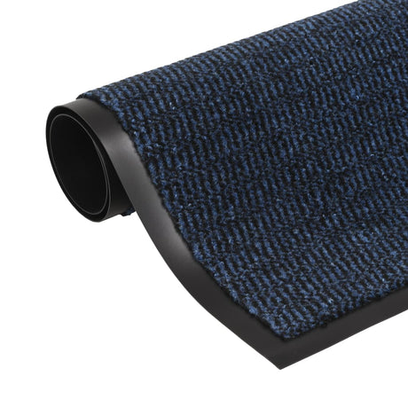 Vidaxl droogloopmat rectangulaire tufted 80x120 cm bleu