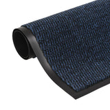 Vidaxl droogloopmat rectangulaire tufted 90x150 cm bleu