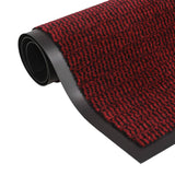 Vidaxl droogloopmat rectangulaire tufted 120x180 cm rouge