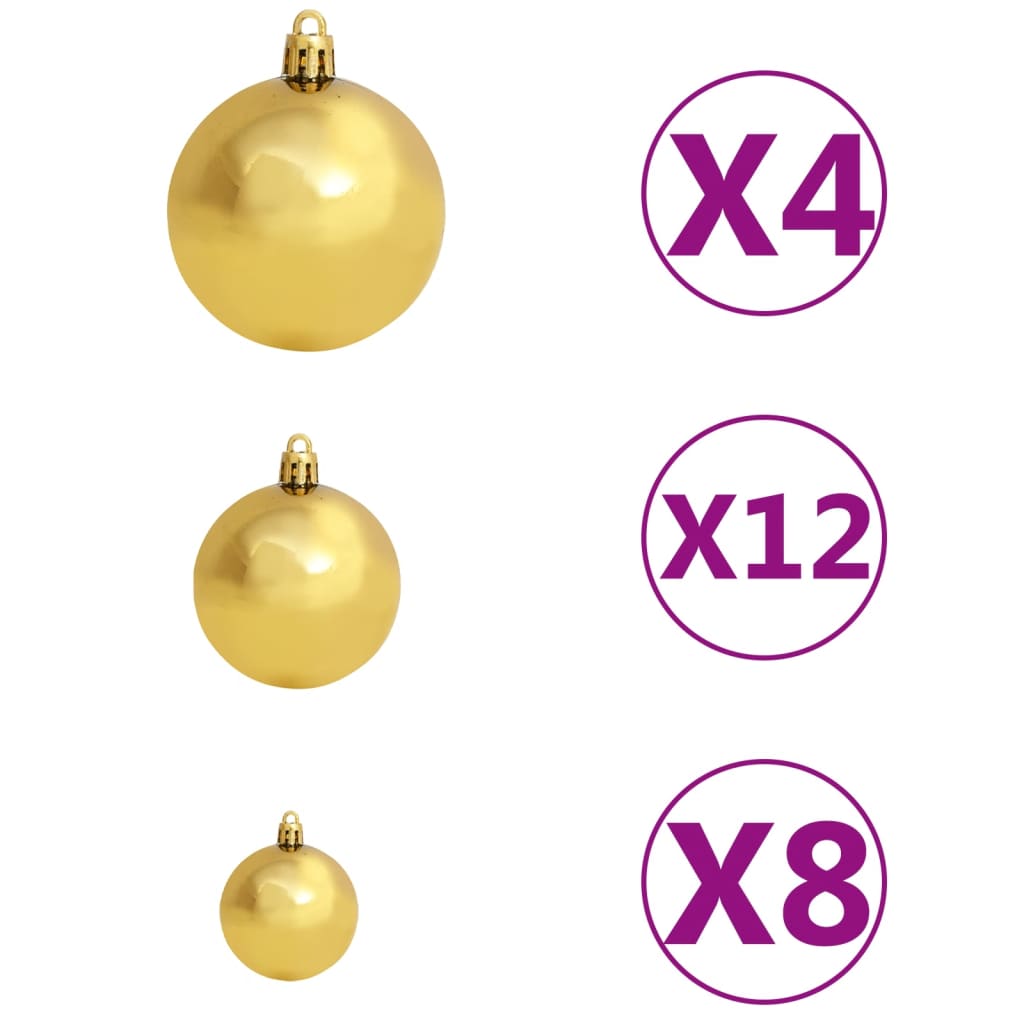 Vidaxl 100 pièces de Noël Set 3 4 6 cm Couleur bronze bronche or couleur or