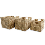 Vidaxl Panier de stockage Set Waterhyacint 3 pièces