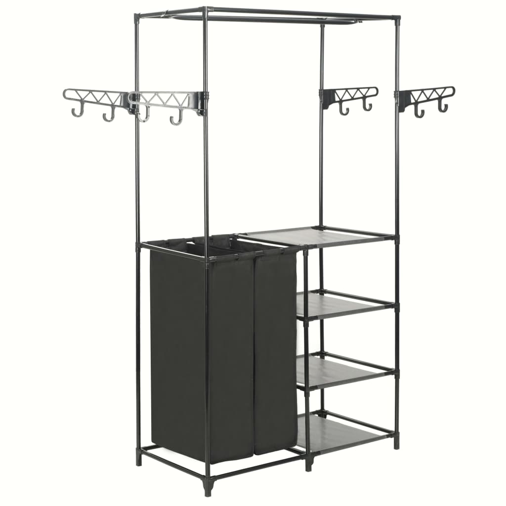 Vidaxl Clothing rack 87x44x158 cm steel and uncovered fabric black