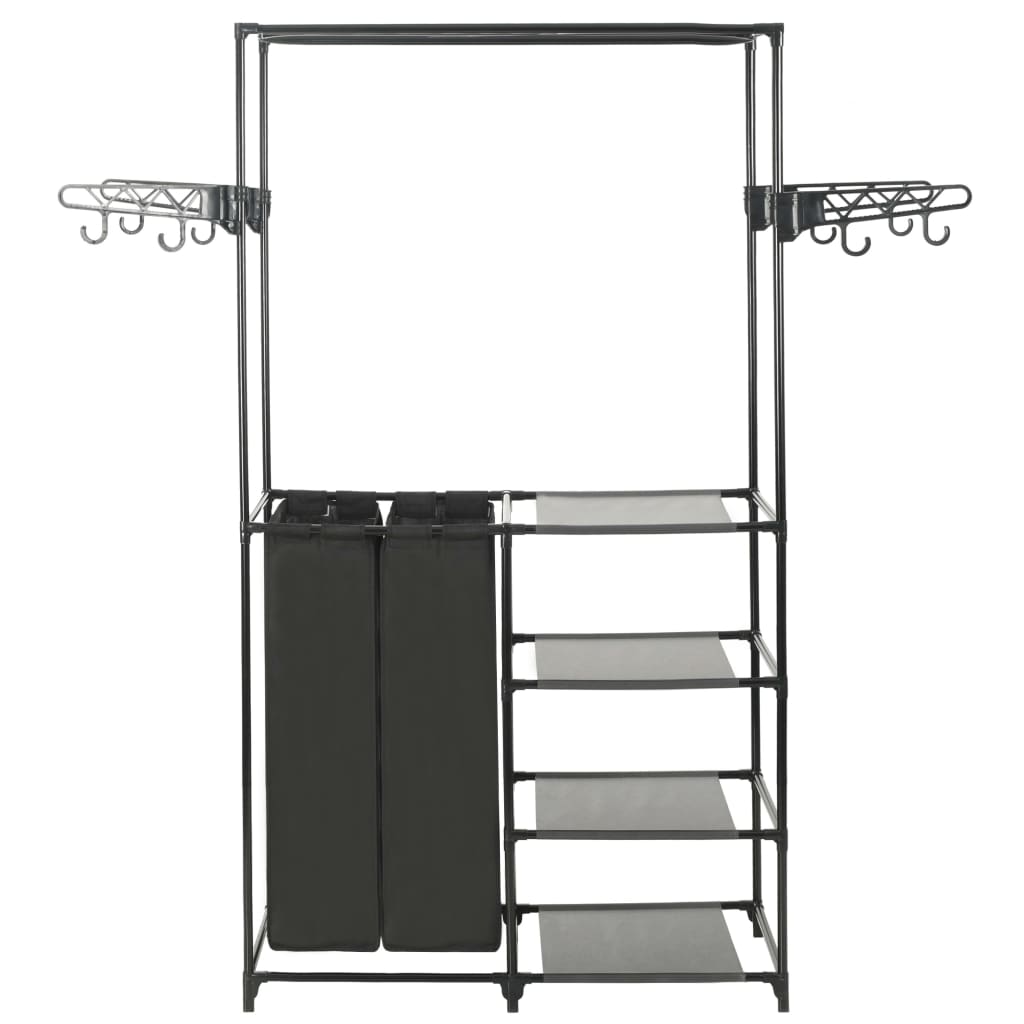 Vidaxl Clothing rack 87x44x158 cm steel and uncovered fabric black