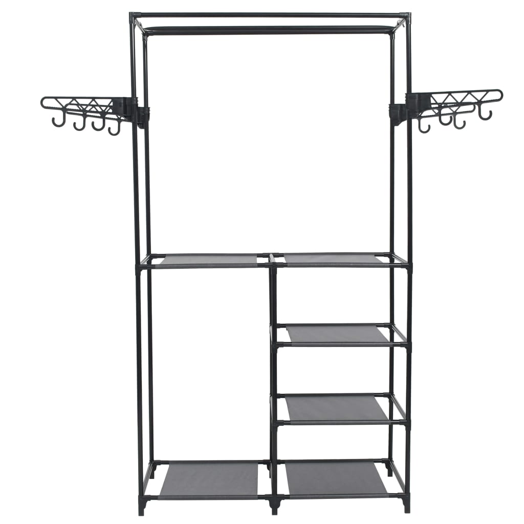 Vidaxl clothing rack 87x44x158 cm steel and nonwoven fabric black