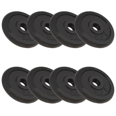 Disques licou vidaxl 8 ST 8x2,5 kg en fonte