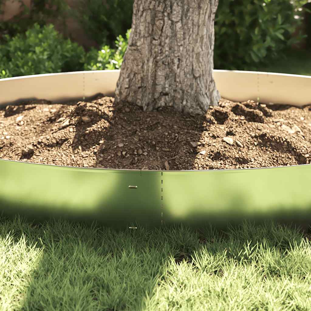 Vidaxl Grass Borders 15 ST 100x20 cm en acier galvanisé